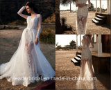 Illusion Sleeves Bridal Dress Zuhairmuard Lace Wedding Gowns Ld1164