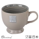 7oz Footed Mug Glazing Two Tone Manufacture