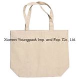 Promotional Short Handle Reusable 100% Natural Cotton Canvas Tote Bag