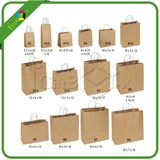 Eco-Friendly Natural Brown Kraft Paper Bag with Twisted Handles