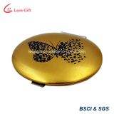 Wholesale Butterfly Aluminum Gold Compact Mirror for Sale