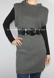 Women Knitted Round Neck Long Sleeveless Dress (12AW-220)