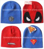 China Factory Produce Customized Logo Embroidered Red Acrylic Winter Knitted Beanie