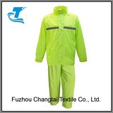 Men's Waterproof Hooded Rain Suit with Reflective Strip