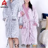 Adults Embossed Microfiber Coral Fleece Wholesale Couples Bathrobe