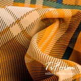 100% Polyester Plaid Printing Chiffon Fabric for Ladies' Blouse