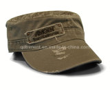 Grinding Washed Applique Embroidery Army Leisure Military Cap (TRM015)