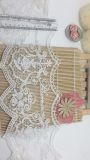 New Design Factory Stock Wholesale 16cm Width Embroidery Micro Fiber Trimming Fancy Net Lace for Garments Decoration & Home Textiles & Curtains Accessory