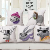 Lovely Cotton Linen Digital Printed Throw Pillow Cover Without Stuffing (35C0072)
