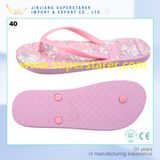 Fashion Insole Flower Heat Transfer Printing PE Flip Flop