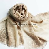 100% Worsted Wool Printed Stole Shawl (AHY30004120)