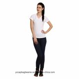 No Label Printing Women V Neck Blank Dri Fit T-Shirts