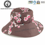 2016 New Ladies Fashion Big Brim Reversible Flower Bucket Hat