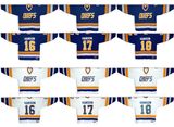 Jack Hanson Steve Hanson Jff Hanson Charlestown Chiefs Hockey Jersey