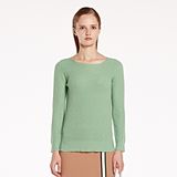 Women's Cashmere Pullover Long Sleeves Round Neck Pure Color Sweater