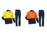 Hi-Vis Safety Workwear, with Cotton Drill Shirt and Pants