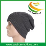 High Quality Solid Grey Winter Knit Cuff Beanie Hat