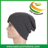 High Quality Solid Grey Winter Knit Cuff Beanie Hat