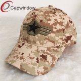100% Cotton Military Baseball Cap   with 3D Embroidery