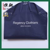 Custom Printed Navy Blue Non-Woven PP Suit Cover Garment Bag