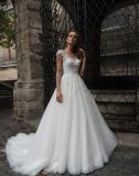 Amelie Rocky Hand-Made Flower Lace Tulle Wedding Dress 2018