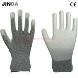 High Elastic Polyester Shell White PU Coated Work Gloves