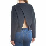 2017 New Design Back Open Knitted Pullover Sweater