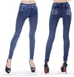 The Latest Design Printed Seamless Denim Leggings (15119)