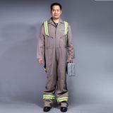100% Cotton Zip Front Long Sleeve Safety Workwear Coverall (BLY1003)