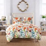 3 Pieces Reversible Printed Microfiber Duvet Cover Bedding Set