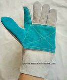 Color Safety Gloves, Cow Split Leather Work Glove