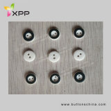 2h 11.5mm Plastic White with Black Button Two Color