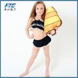 New Girls Black/Pink Baby Bikini Cute Condole Belt+Skirt