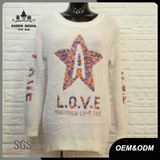 Women Casual Letters Patterned Sweater