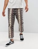 Trousers with Elasticated Waistband in Patterned Fabric