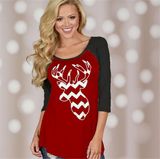 New Design Christmas Theme Printing Color T- Shirt (80009)