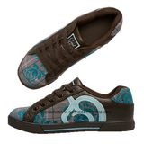 Fashion Lady's Skateboard Leather Shoes with Canvas Upper