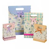 Custom Colorful Flower Paper Gift Bag with Ribbon (KH-001KQ)