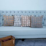 Hand-Made Decorative Cushion/Pillow with Hollowed-out Geometric Pattern (MX-06)
