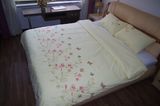Bt004 Yellow Butterfly Embroidery Summer Use Bedding Set