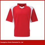 New Design 100% Polyester Plain Sport V Neck T Shirt for Men (R154)