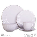 Solid White Ceramic Dinner Set