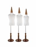 Popular White Cloth Half-Body Kids Mannequin with Cap (The Wooden Base)