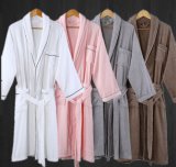 Classic Shawl Collar Cotton White Bath Robes Terry/Velour Hotel Bathrobe