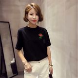 Custom Rose Printing Cheap Short Sleeve From China