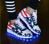 New Fashion 7 Color LED Shoes/Light up Shoes/Dancing Shoes with USB Charge