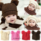 New Fashion Lovely Dual Ball Knit Sweater Cap