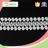 Embroidery White Cord Lace Fabric Bobbin POM POM Chemical Lace