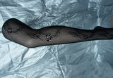 Sexy Stocking Black Tights with Floral Pattern 1999