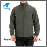 Men's Windproof Softshell Zip-Front Fleece Inside Jacket